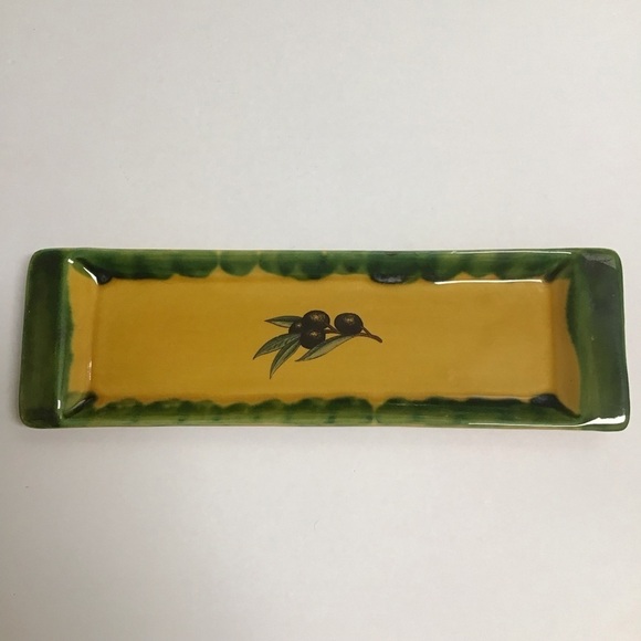France La Roue Vallauris Ceramic Olive Tray French Country Pottery Kitchen*NOTE* - Picture 2 of 9